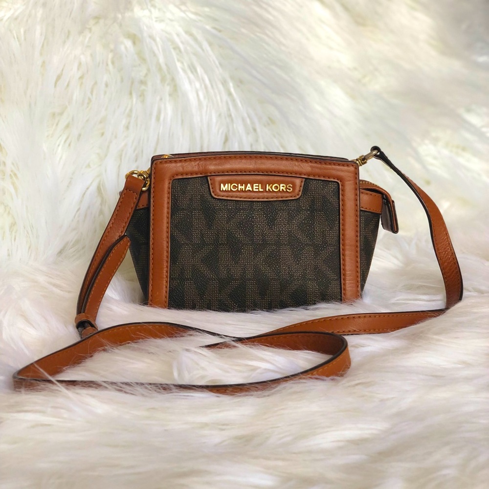 Michael Kors small print crossbody bag